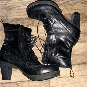 Dr. Martens Regina Black Heeled Boots 10